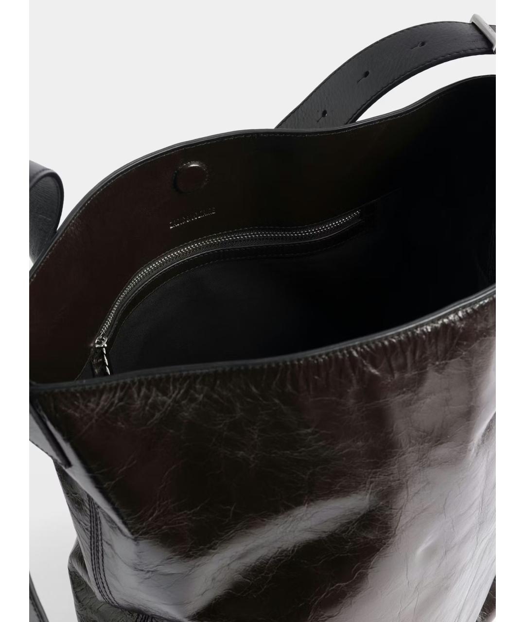 ZADIG & VOLTAIRE Бордовая кожаная сумка через плечо, фото 6