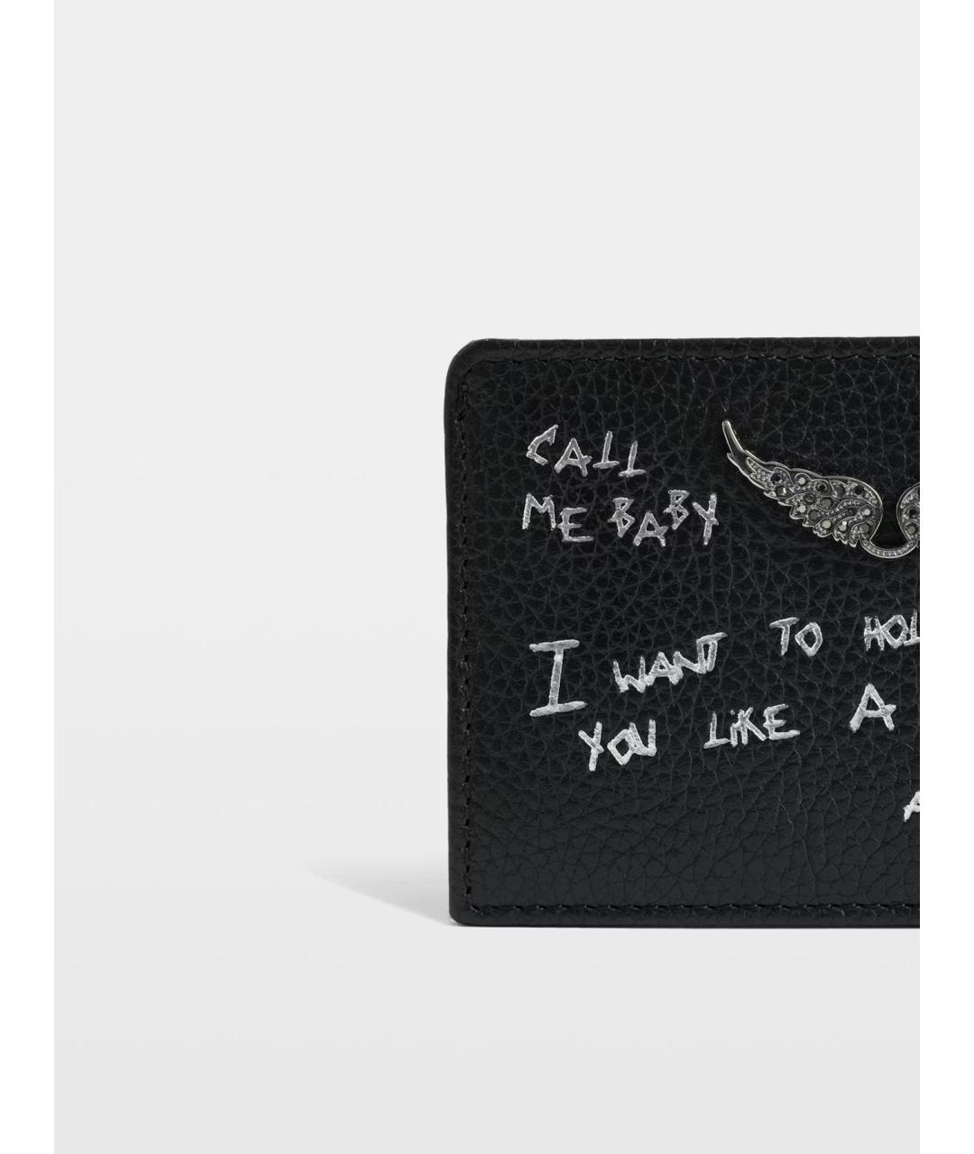 ZADIG & VOLTAIRE Черный кожаный кошелек, фото 3