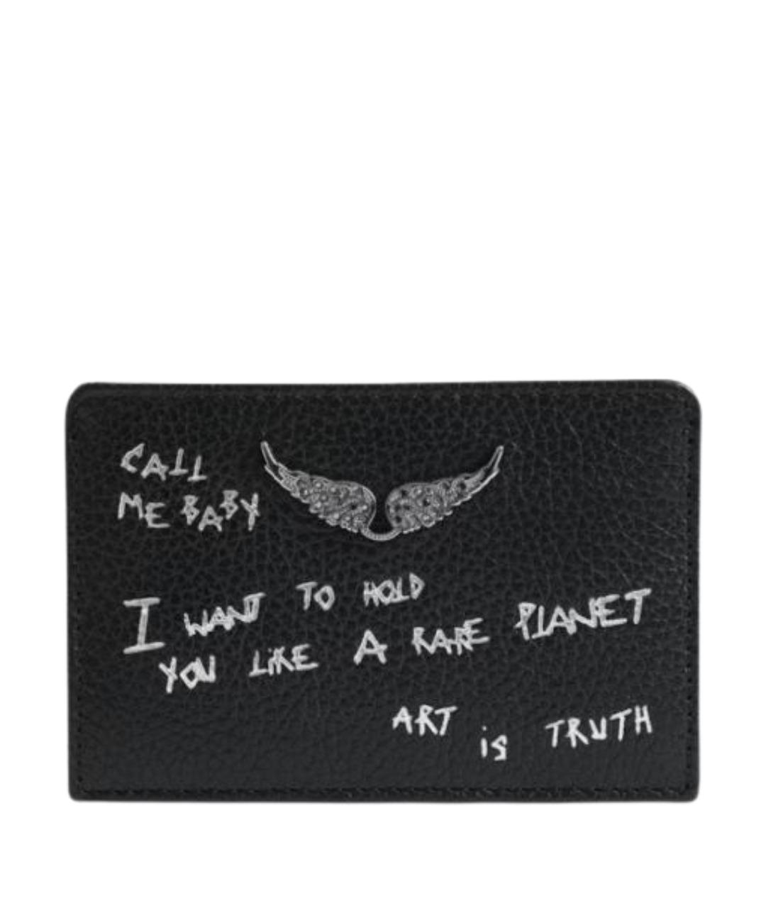 ZADIG & VOLTAIRE Черный кожаный кошелек, фото 1