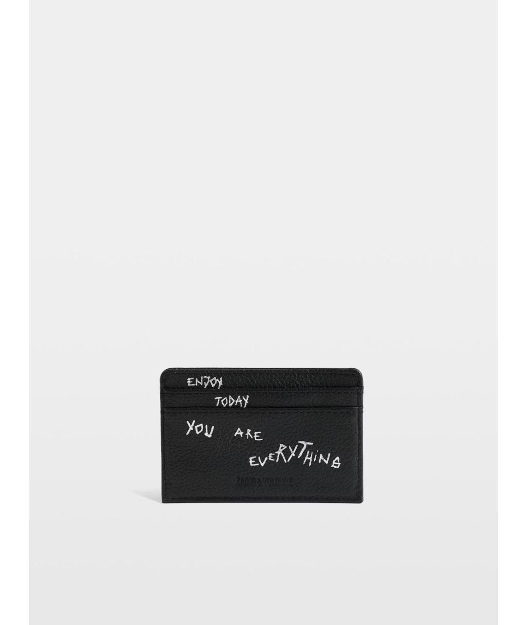 ZADIG & VOLTAIRE Черный кожаный кошелек, фото 2