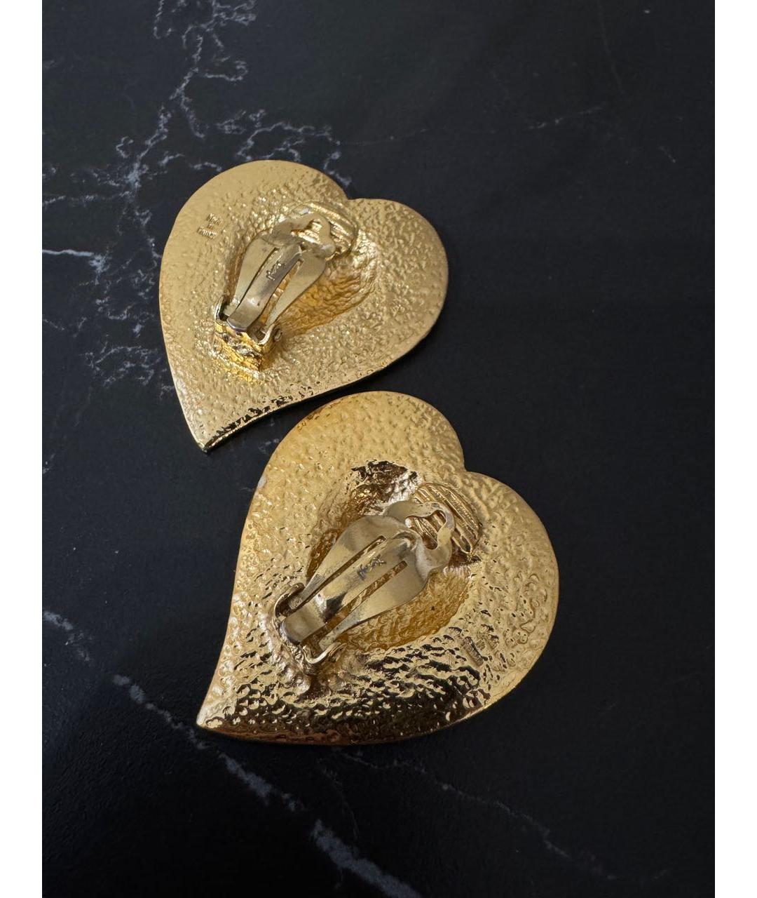 SAINT LAURENT Золотые металлические клипсы, фото 2