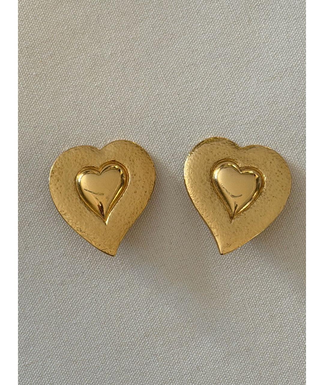 SAINT LAURENT Золотые металлические клипсы, фото 4