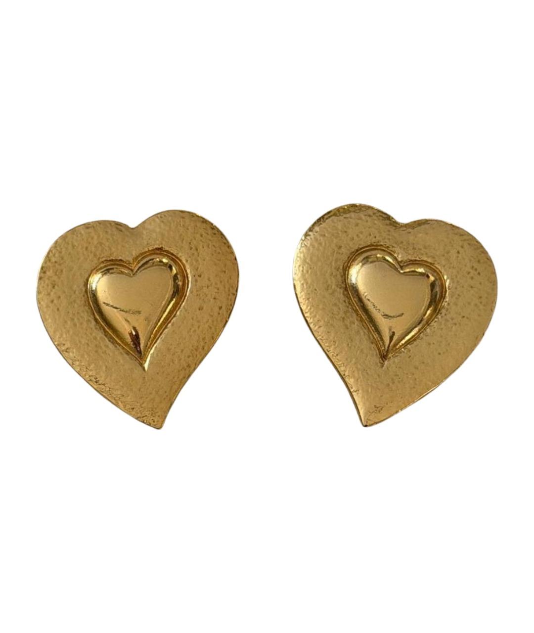 SAINT LAURENT Золотые металлические клипсы, фото 1