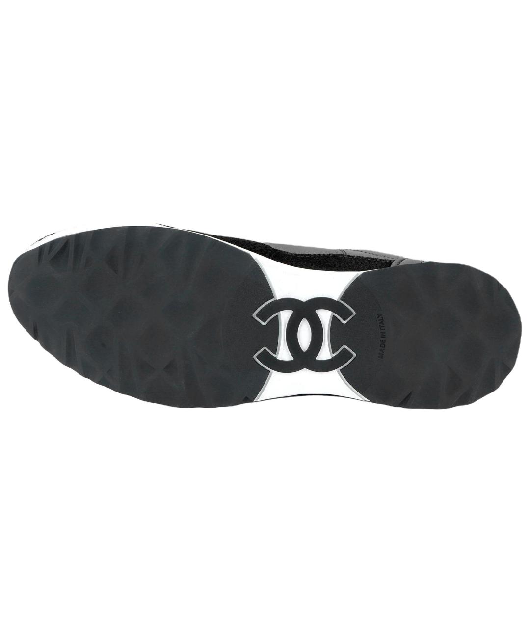 CHANEL Черные низкие кроссовки / кеды, фото 5