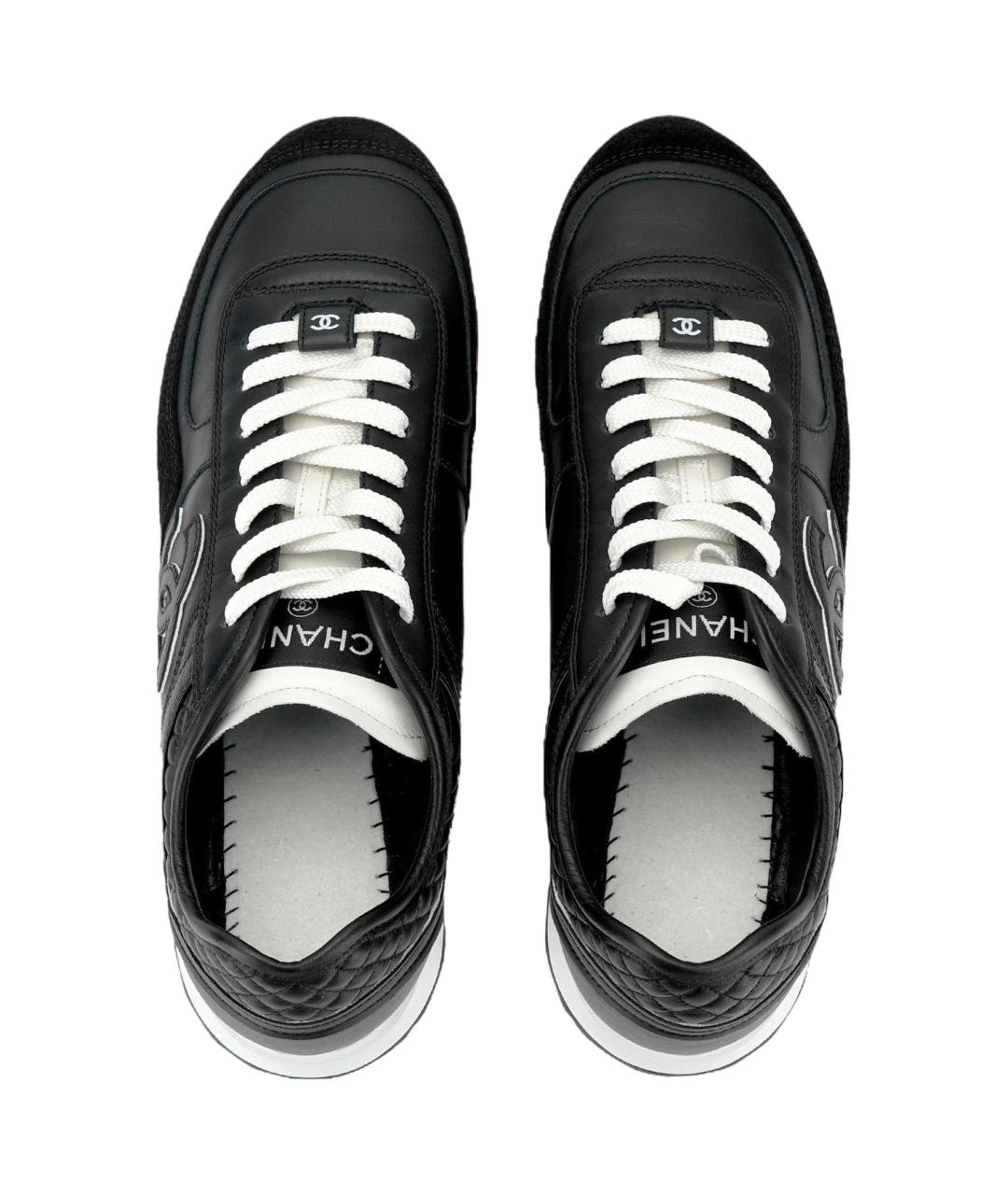 CHANEL Черные низкие кроссовки / кеды, фото 3