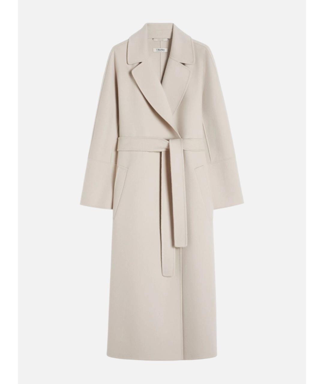 'S MAX MARA Бежевое шерстяное пальто, фото 5