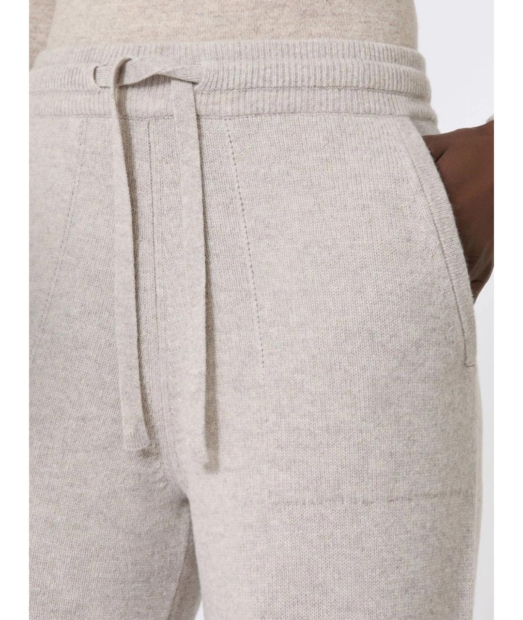 'S MAX MARA Бежевые шерстяные прямые брюки, фото 4