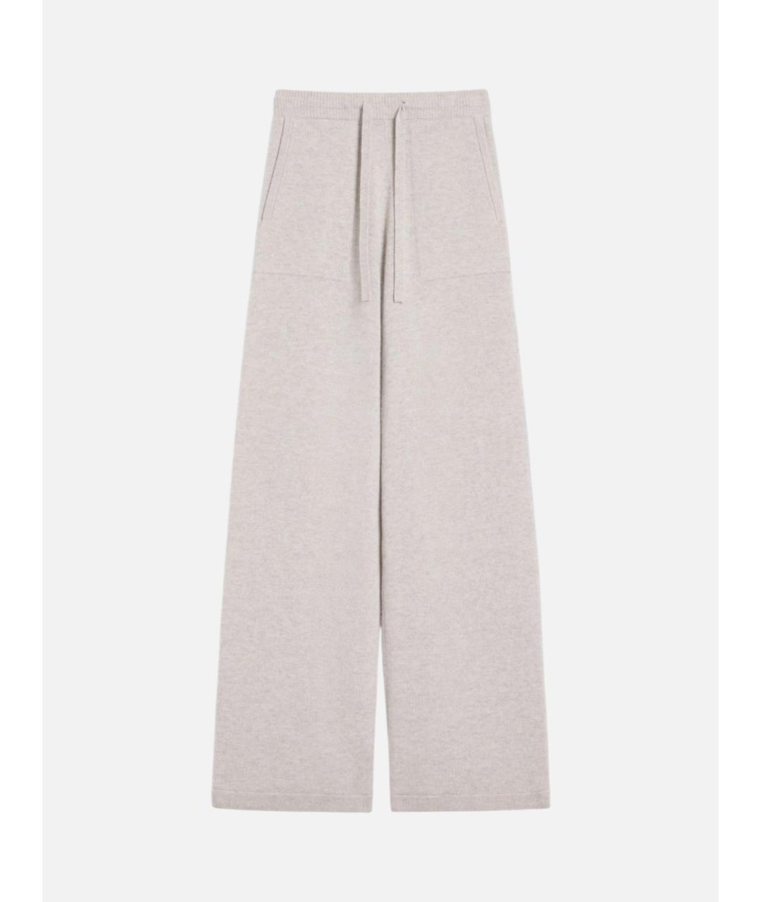 'S MAX MARA Бежевые шерстяные прямые брюки, фото 5