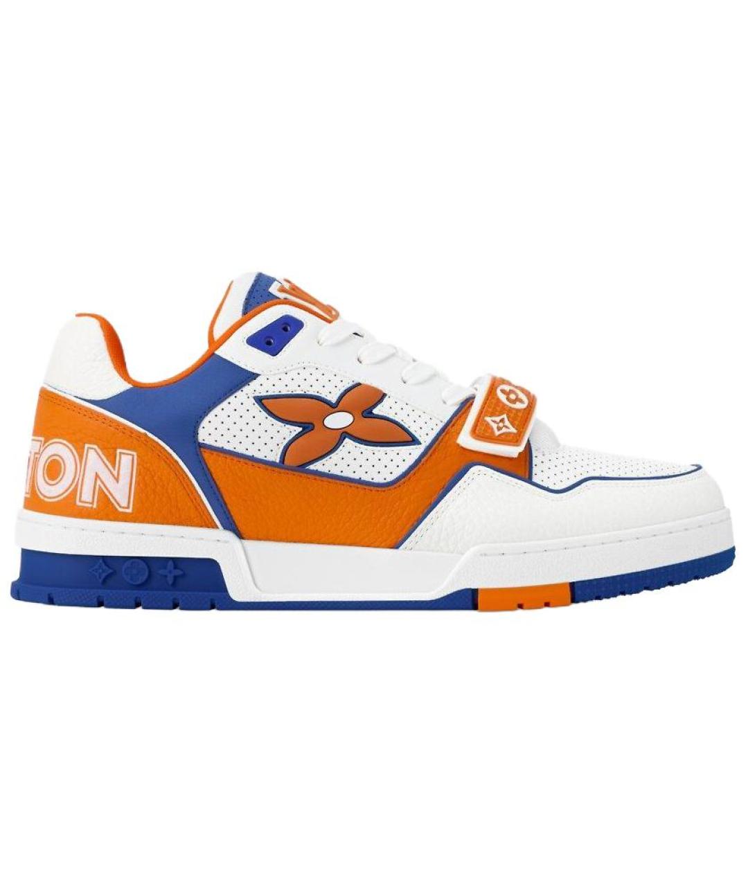 LOUIS VUITTON Оранжевое кожаные низкие кроссовки / кеды, фото 1