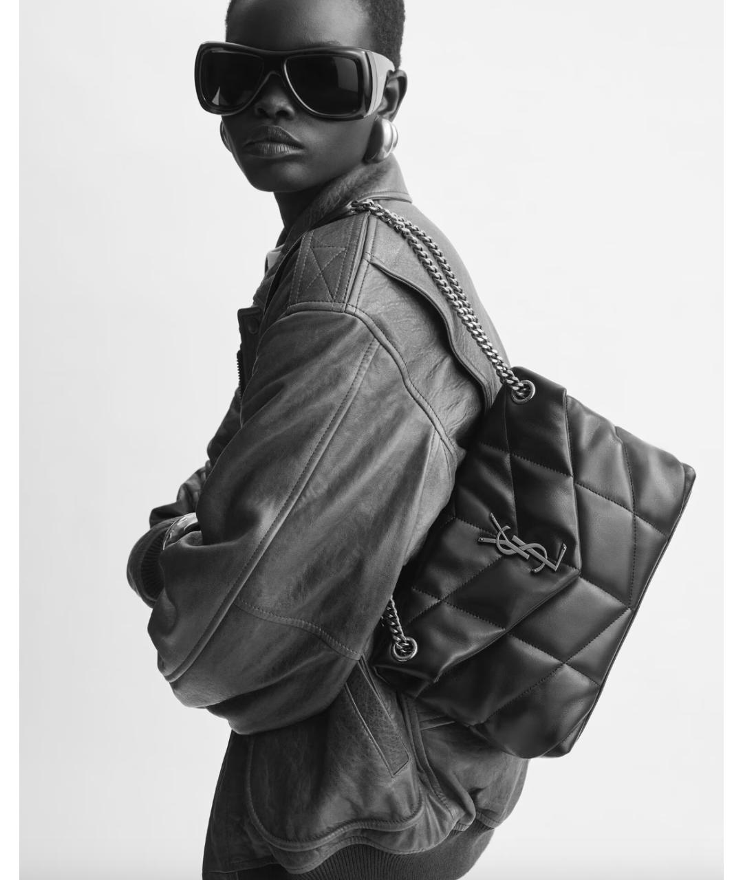 SAINT LAURENT Бордовая кожаная сумка через плечо, фото 6