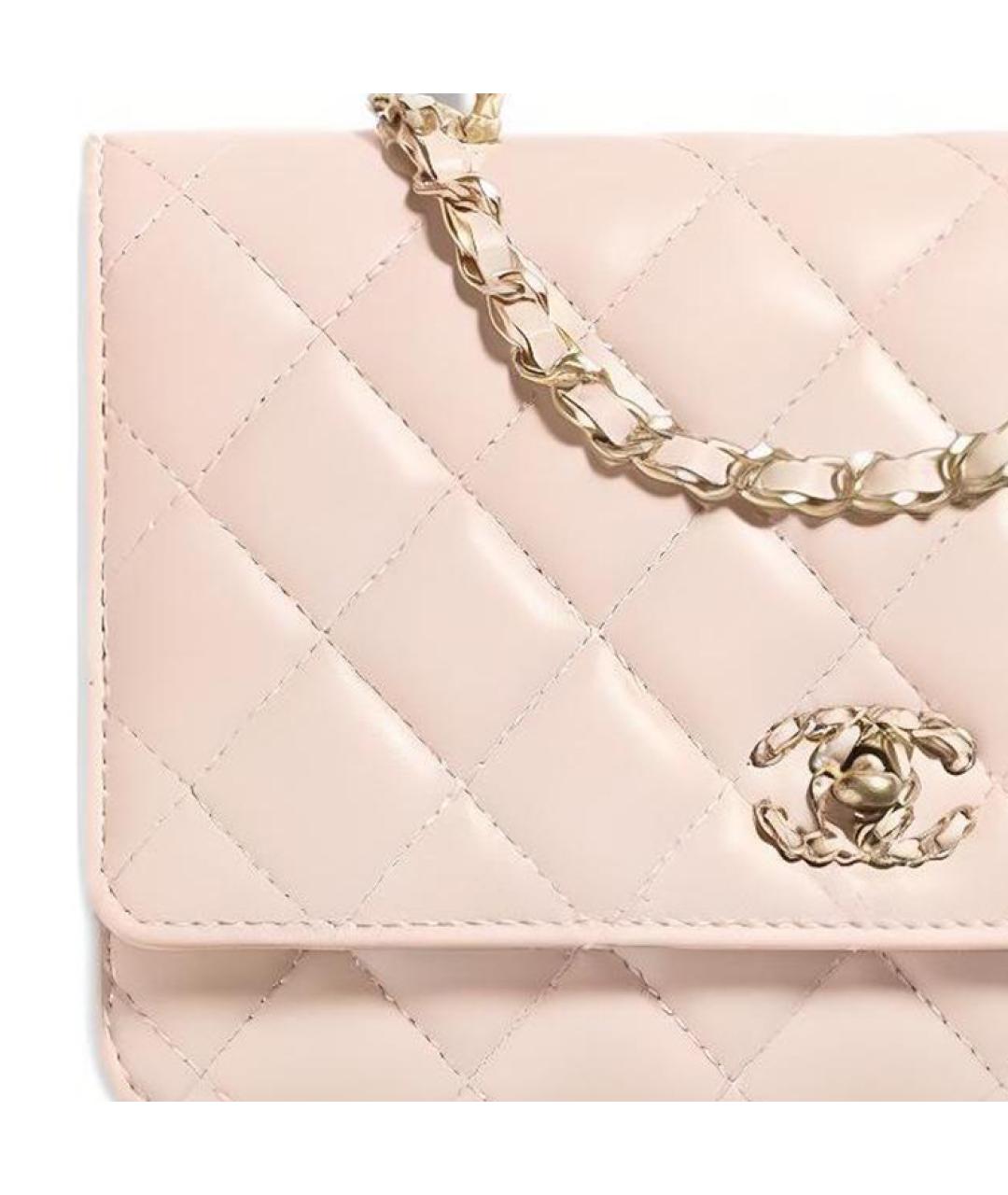 CHANEL Розовая кожаная сумка через плечо, фото 2
