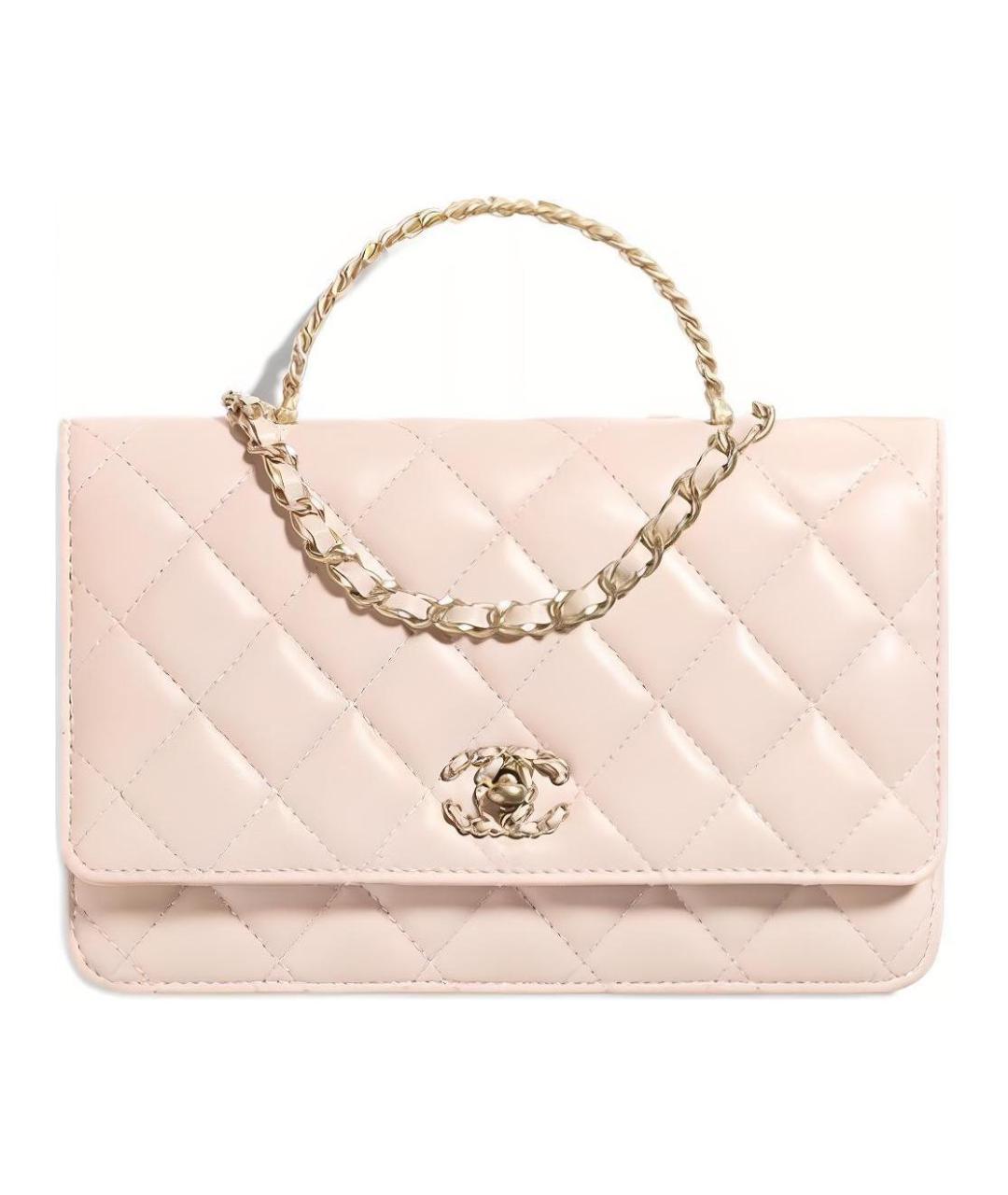 CHANEL Розовая кожаная сумка через плечо, фото 1