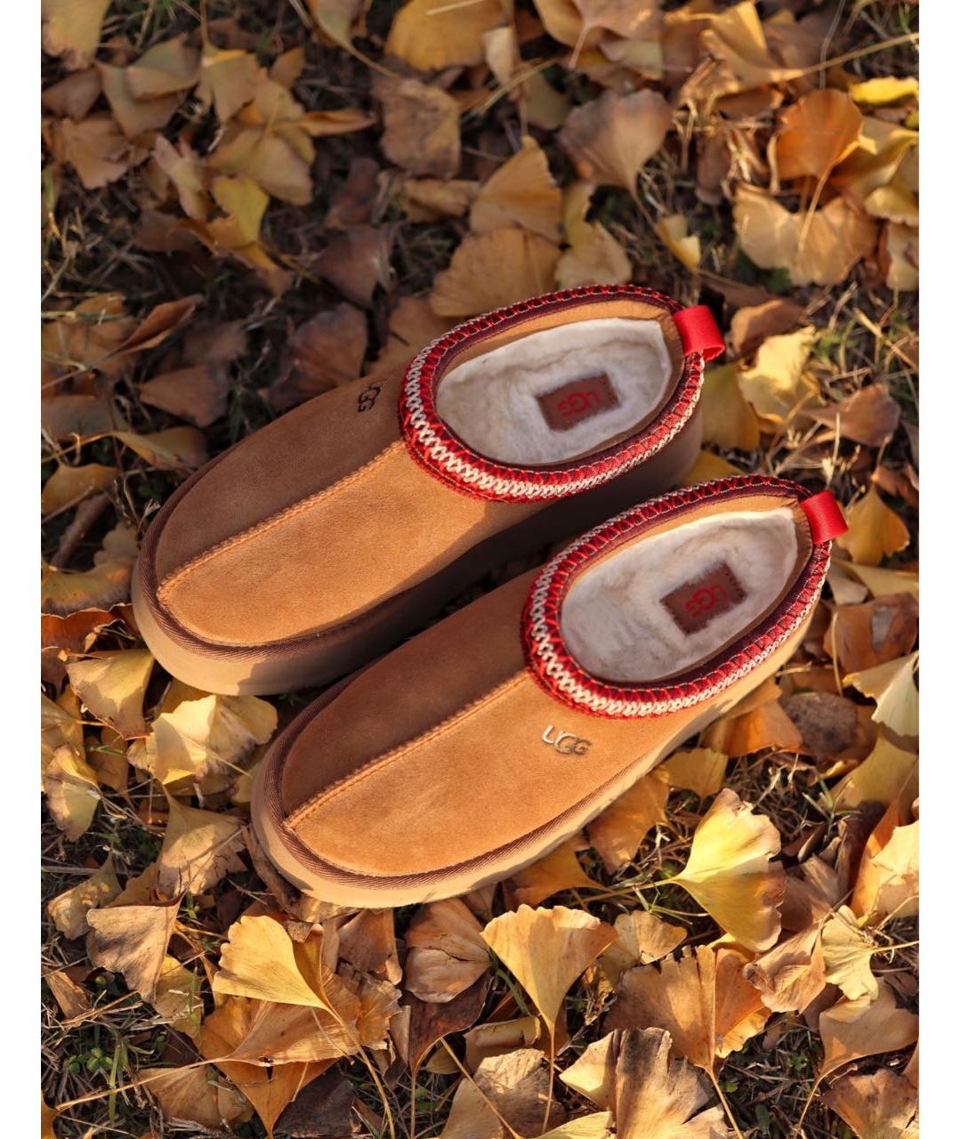 UGG AUSTRALIA Коричневые замшевые сабо, фото 5