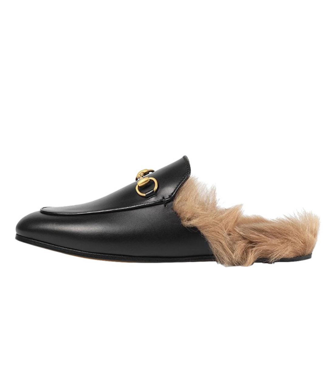 GUCCI Черные кожаные мюли, фото 6