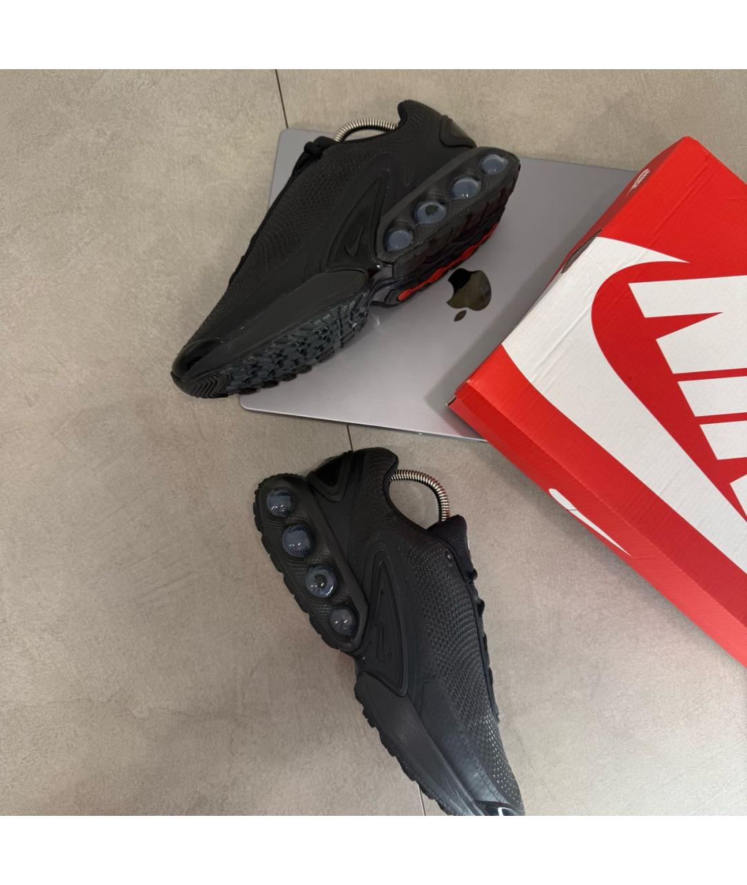 NIKE Черные синтетические низкие кроссовки / кеды, фото 5