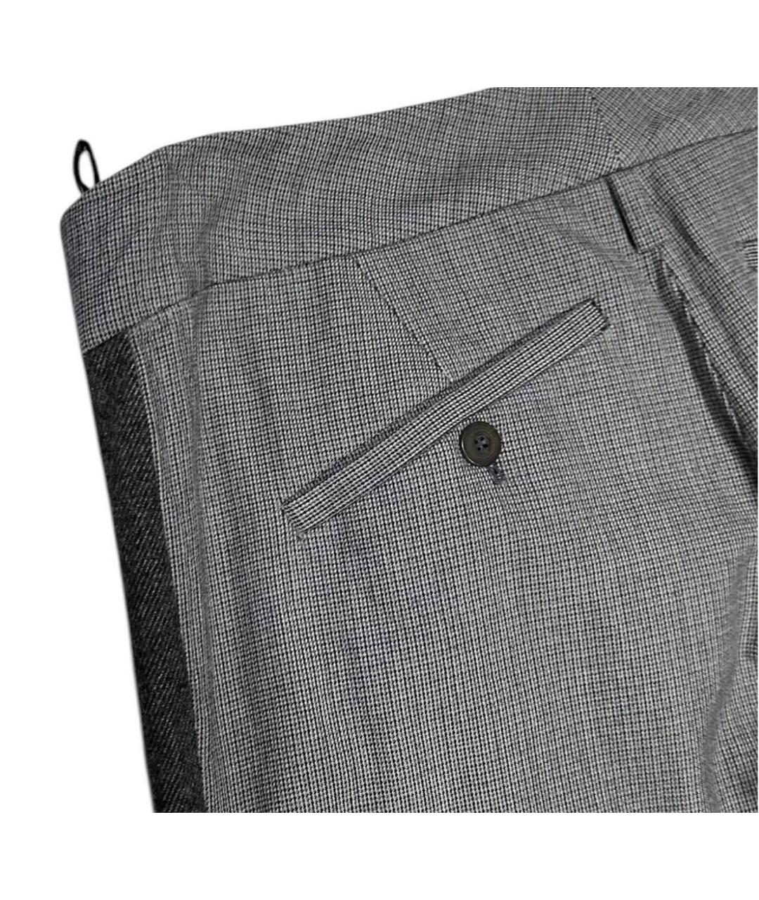 KENZO Серые шерстяные брюки узкие, фото 6