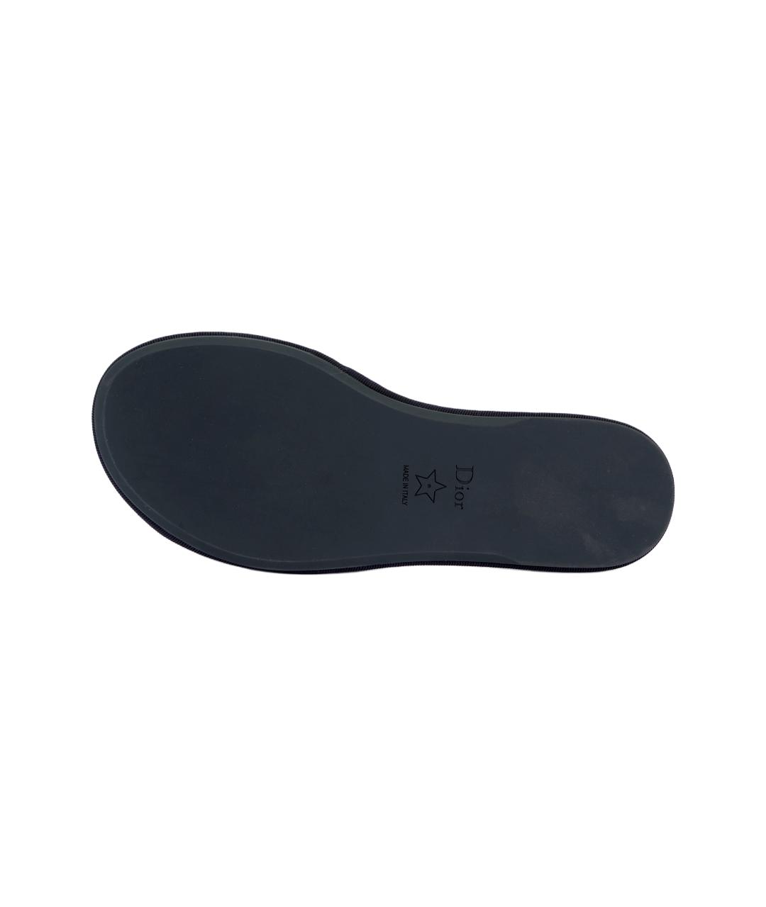 CHRISTIAN DIOR Мульти текстильные сандалии, фото 5