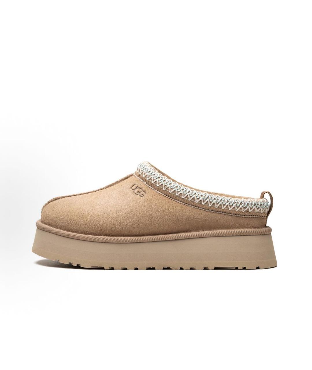 UGG AUSTRALIA Бежевые замшевые сабо, фото 8