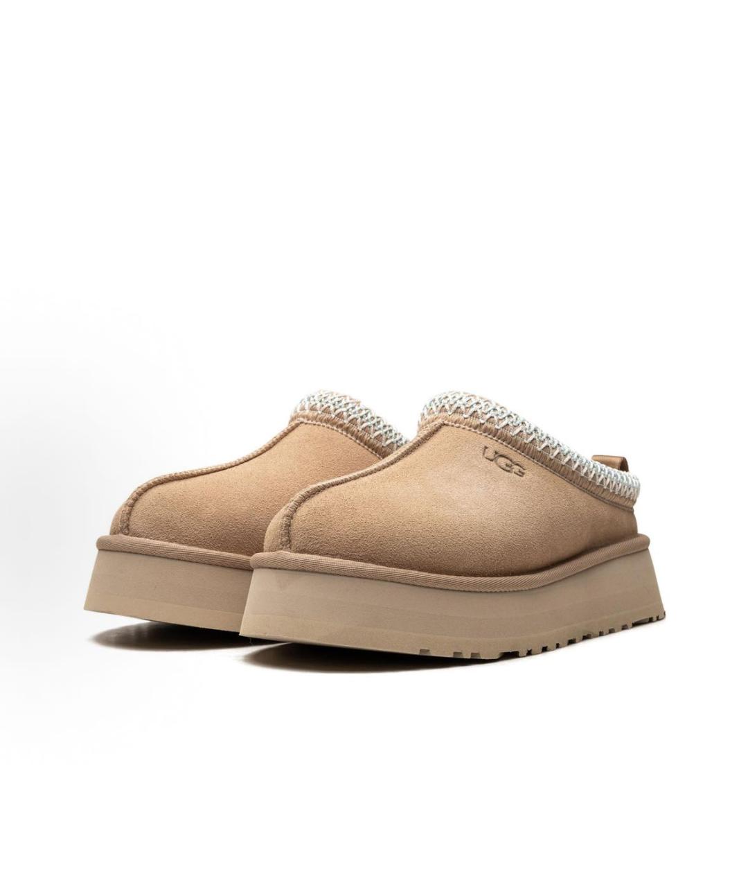 UGG AUSTRALIA Бежевые замшевые сабо, фото 2