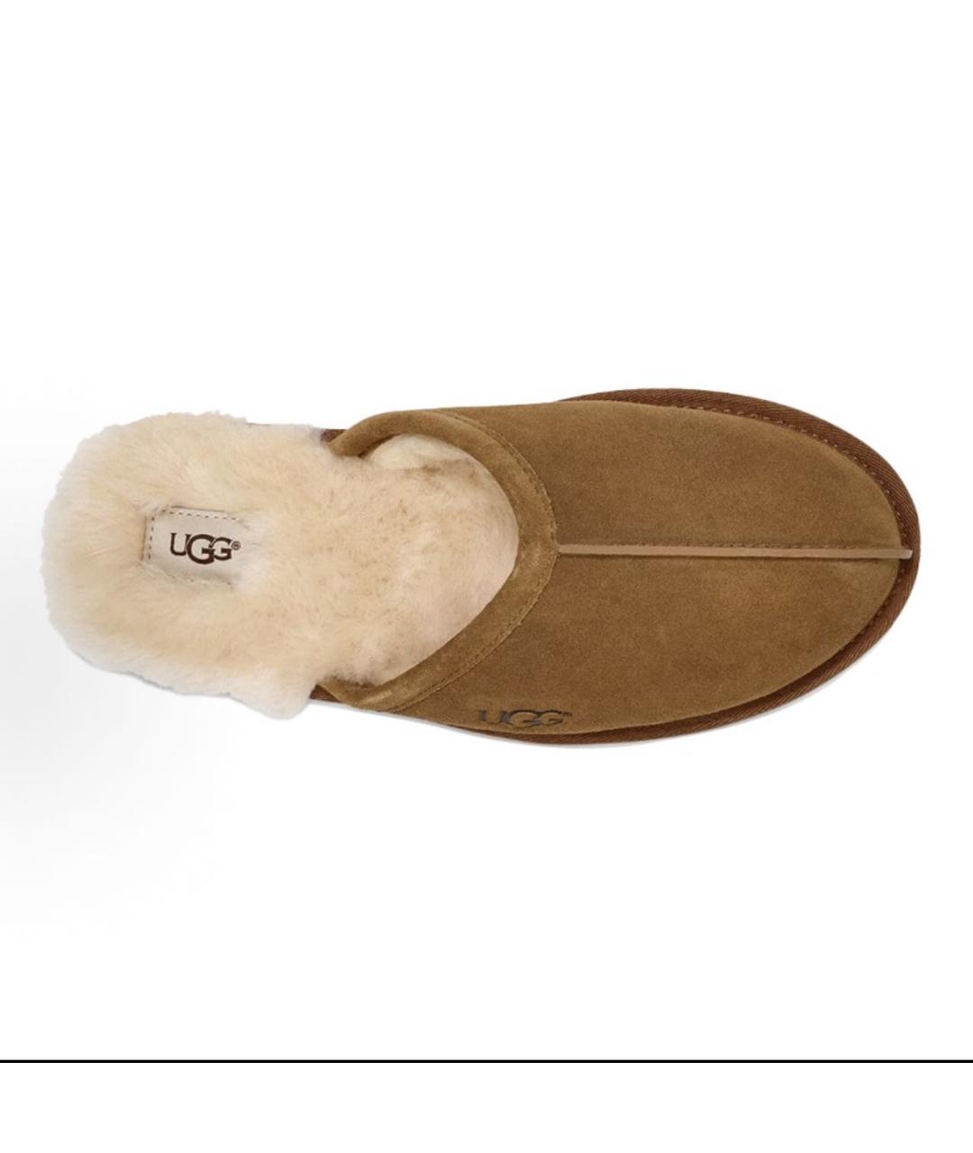 UGG AUSTRALIA Коричневые замшевые шлепанцы, фото 5