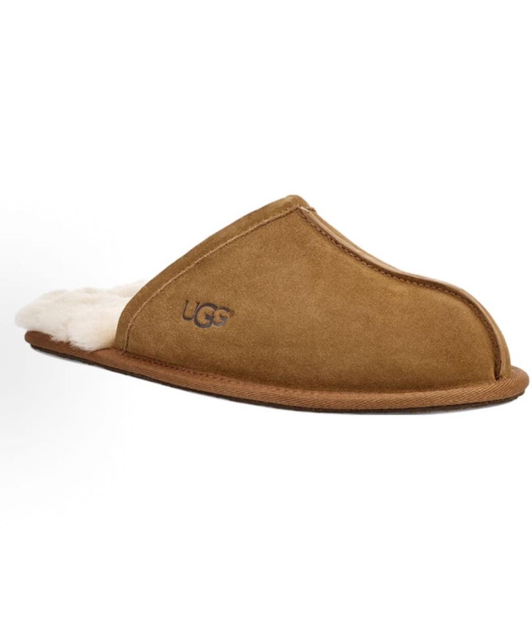 UGG AUSTRALIA Коричневые замшевые шлепанцы, фото 3