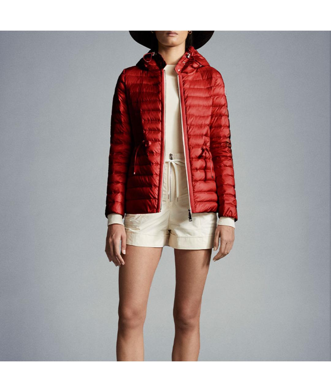 MONCLER Красный пуховик, фото 2
