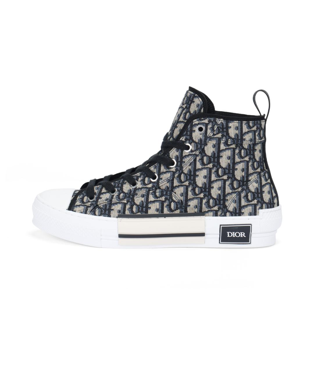 CHRISTIAN DIOR Мульти текстильные высокие кроссовки / кеды, фото 2