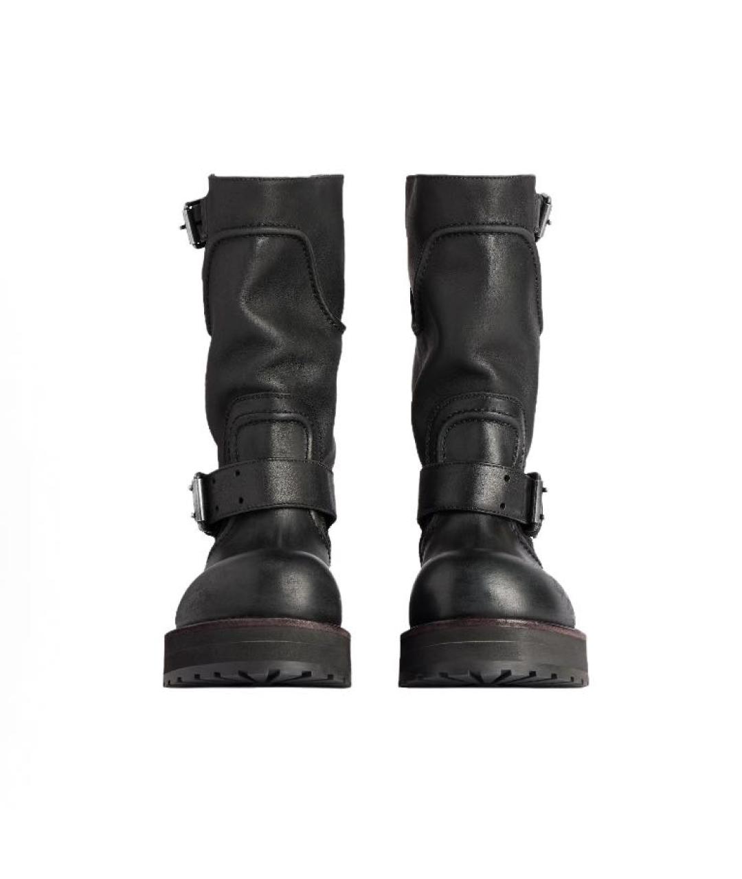 BALENCIAGA Черные кожаные ботинки, фото 4