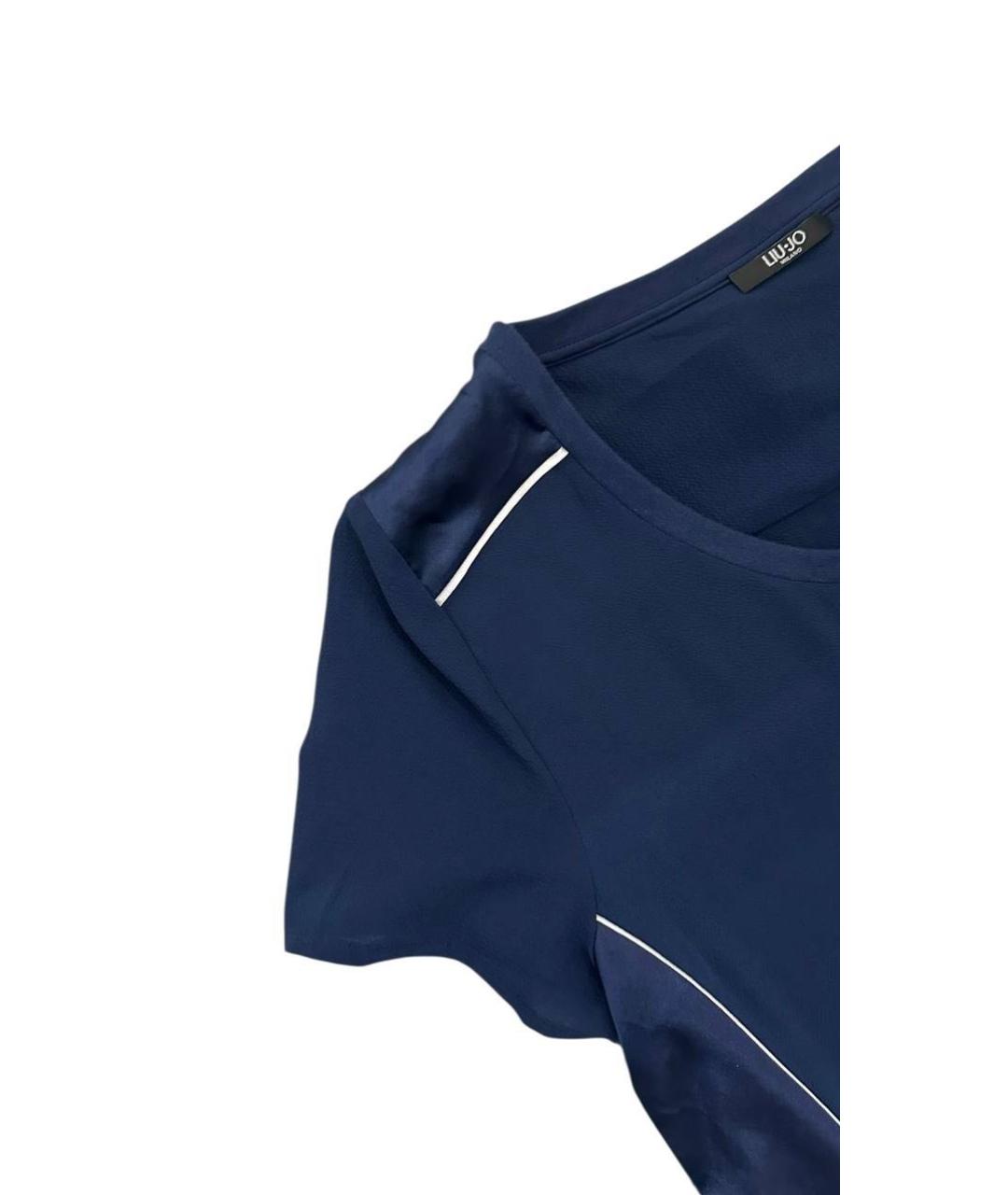 LIU JO Синее полиэстеровое повседневное платье, фото 3