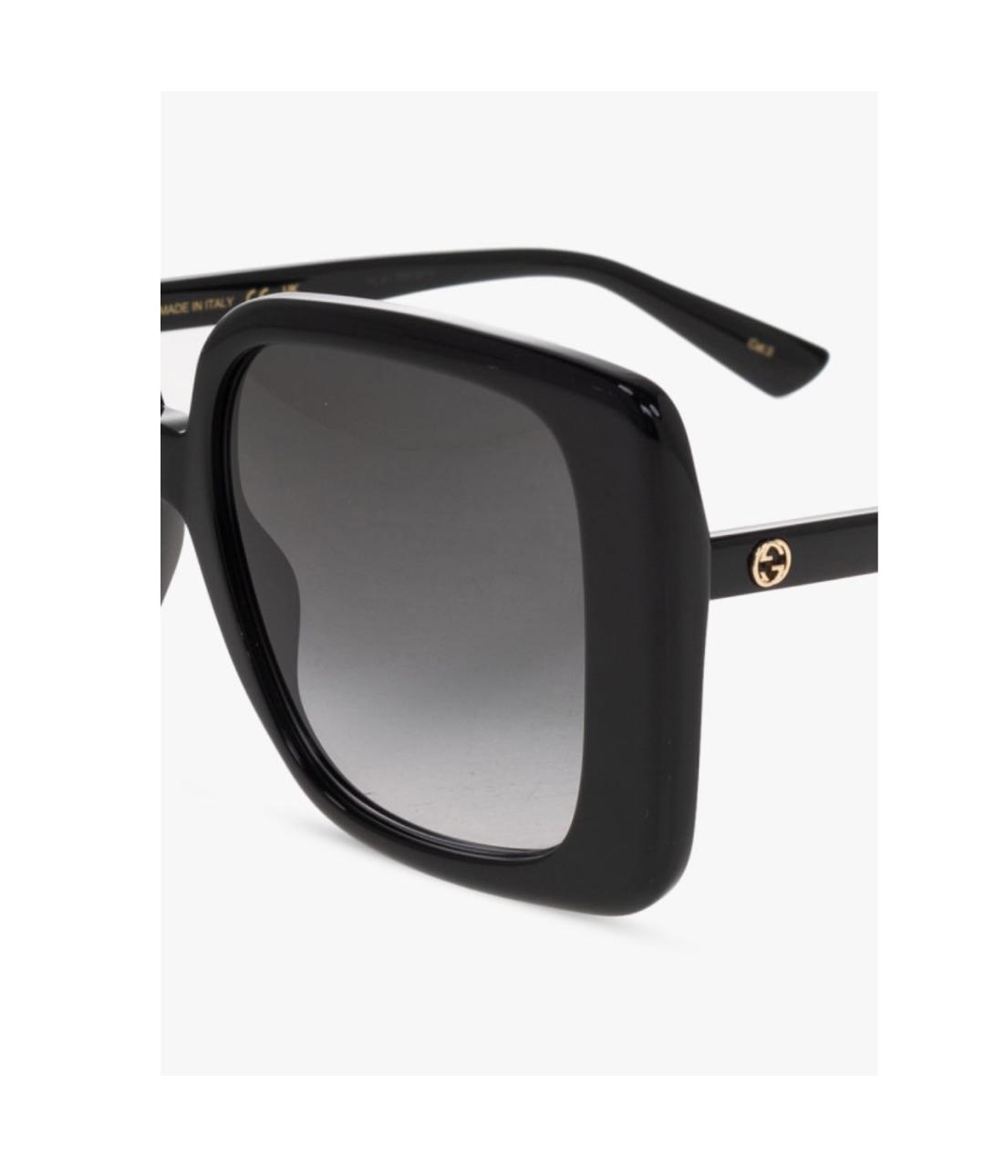 GUCCI Черные пластиковые солнцезащитные очки, фото 2