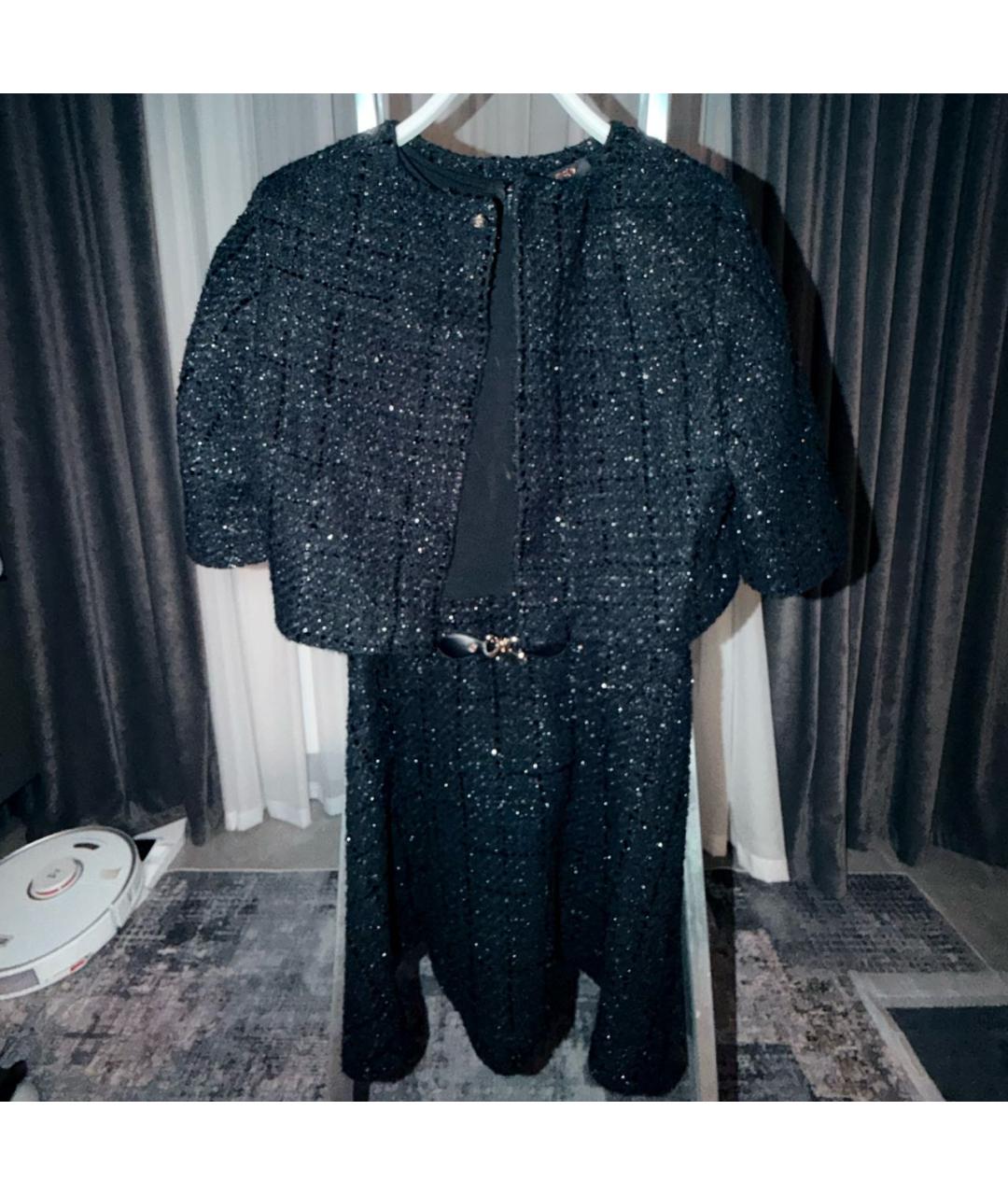 MAJE Черное хлопковое вечернее платье, фото 2