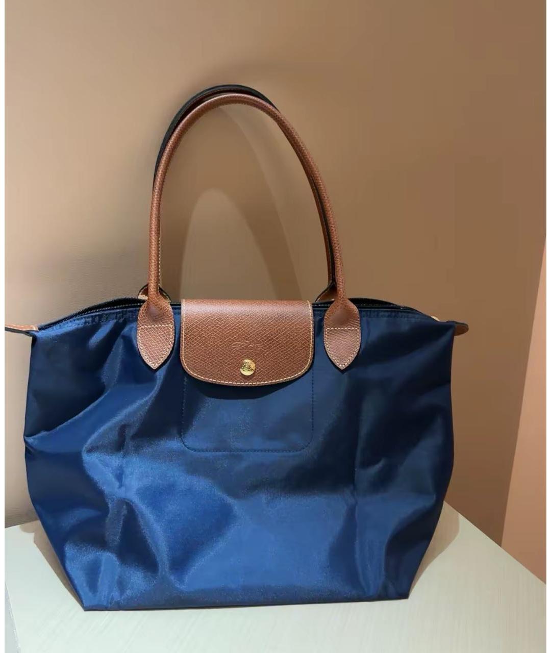 LONGCHAMP Темно-синяя сумка тоут, фото 6