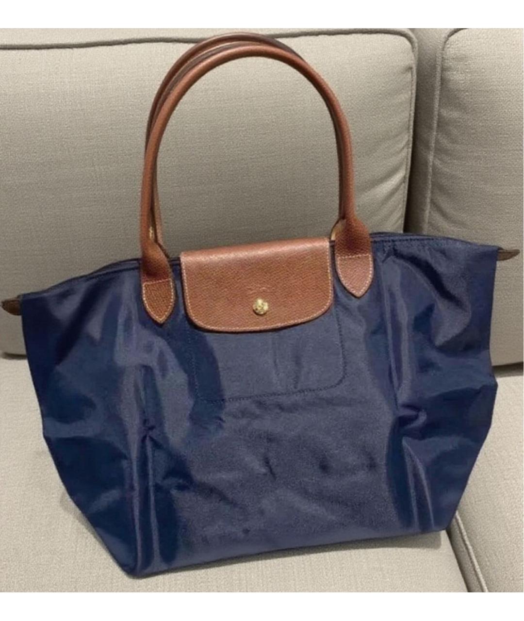 LONGCHAMP Темно-синяя сумка тоут, фото 8