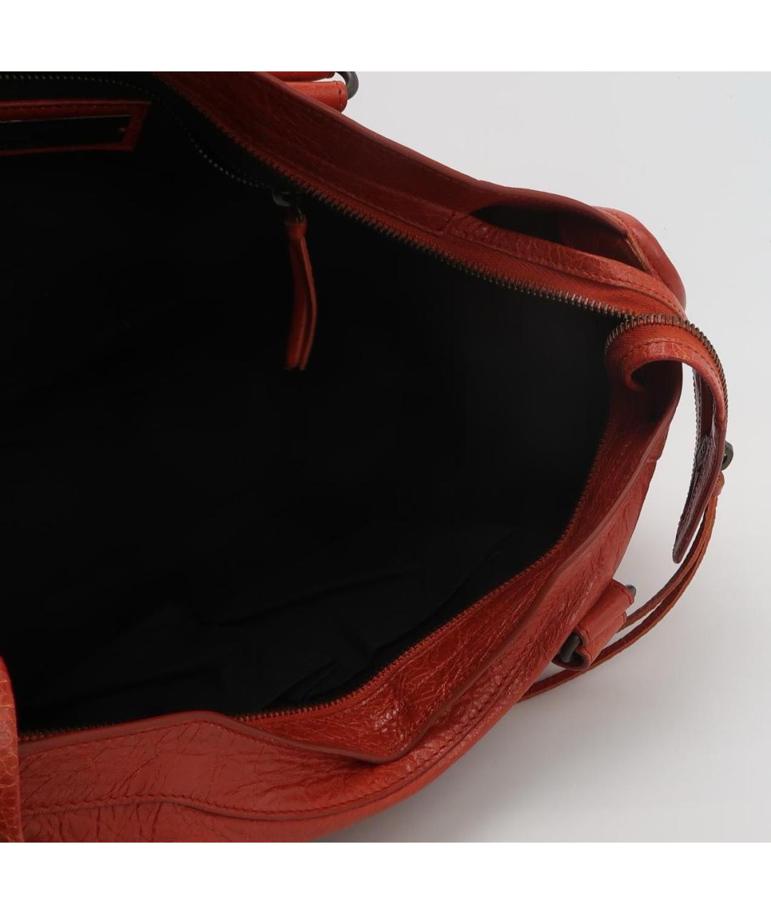 BALENCIAGA Красная кожаная сумка тоут, фото 5
