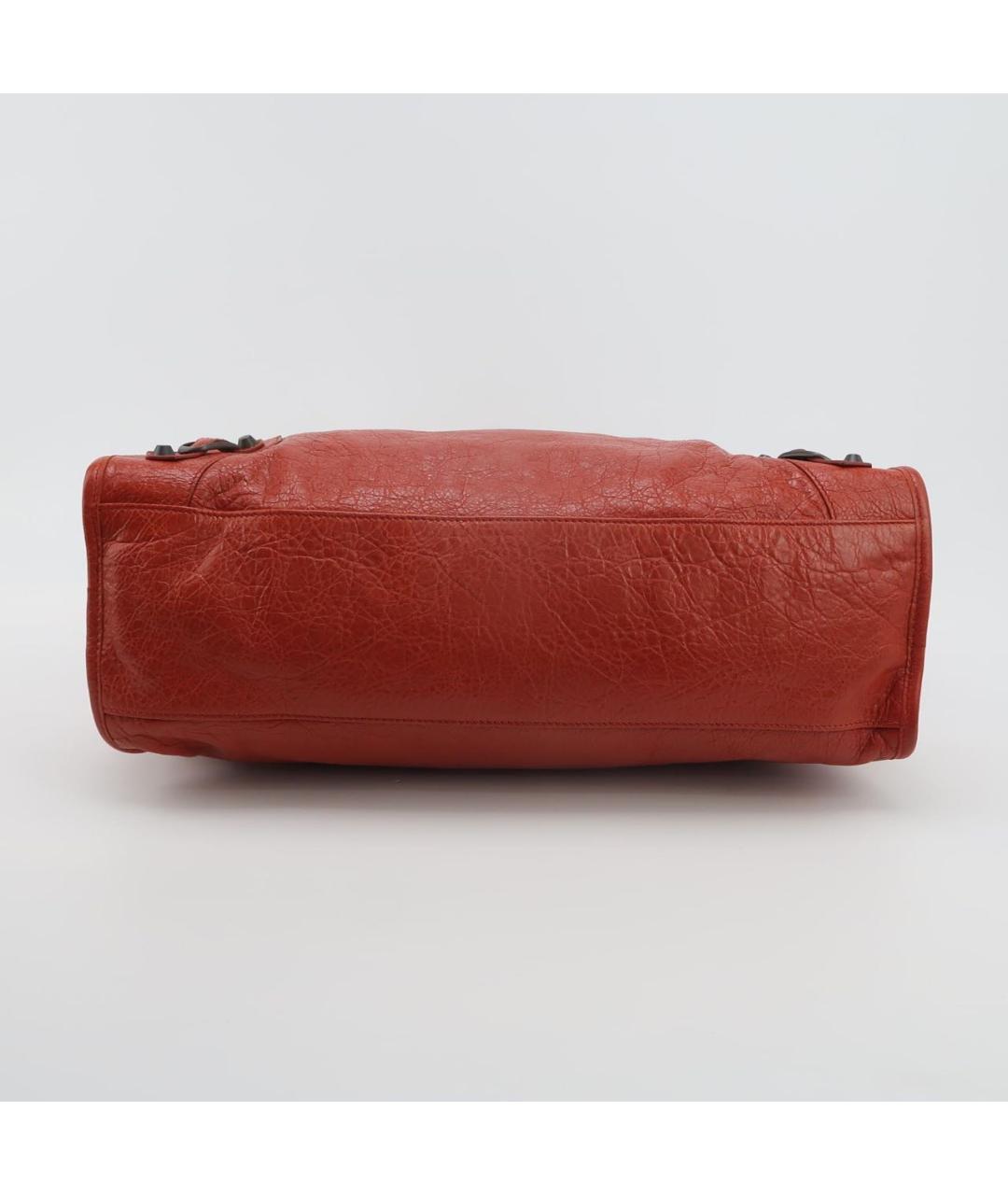 BALENCIAGA Красная кожаная сумка тоут, фото 6