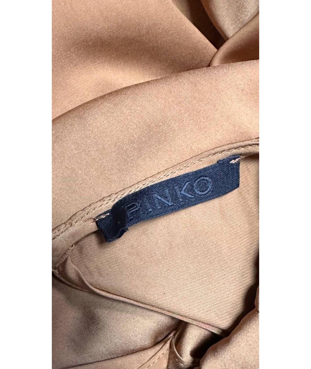 PINKO Оранжевое полиэстеровое коктейльное платье, фото 3