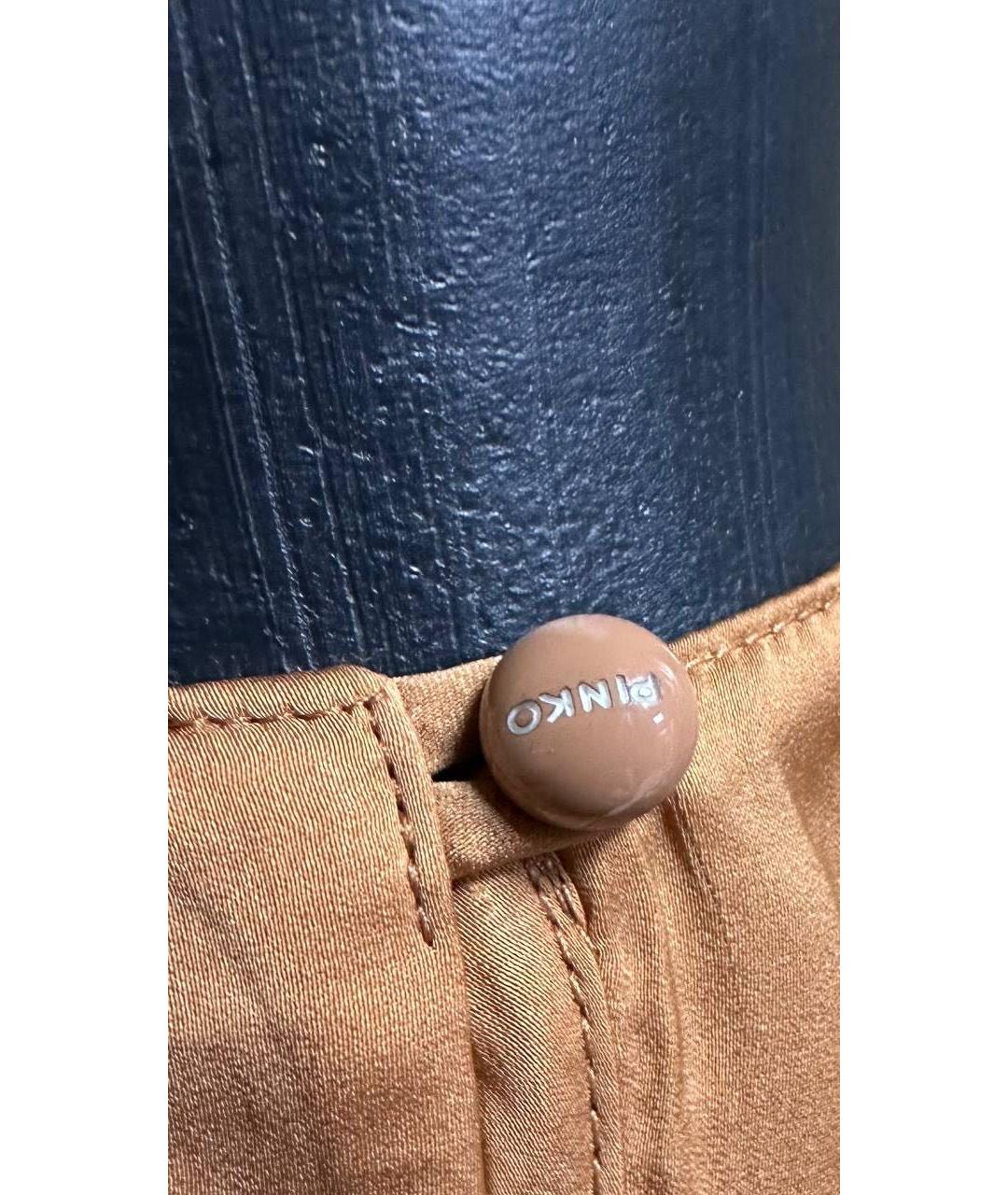 PINKO Оранжевое полиэстеровое коктейльное платье, фото 4