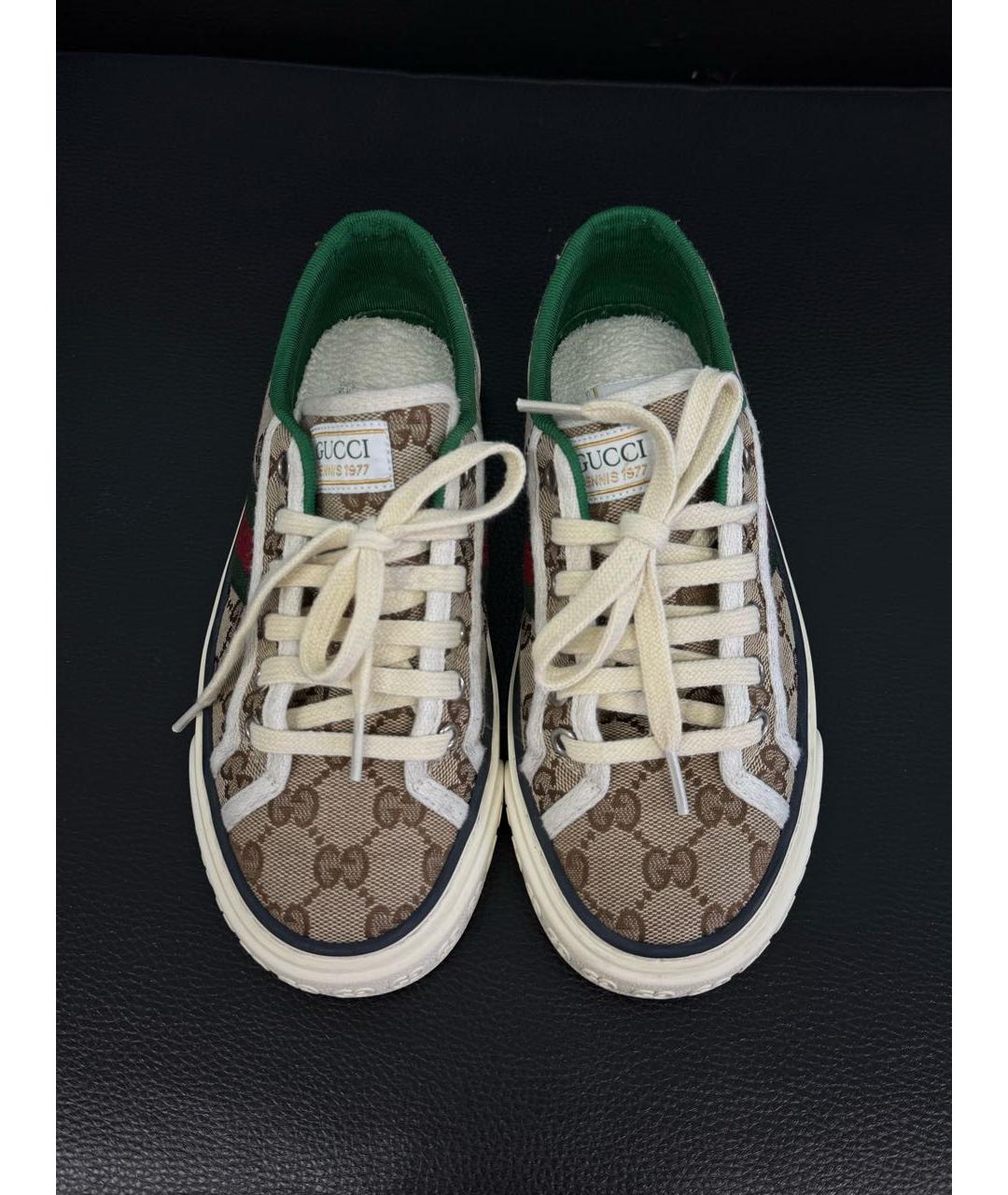 GUCCI Коричневые кеды, фото 2