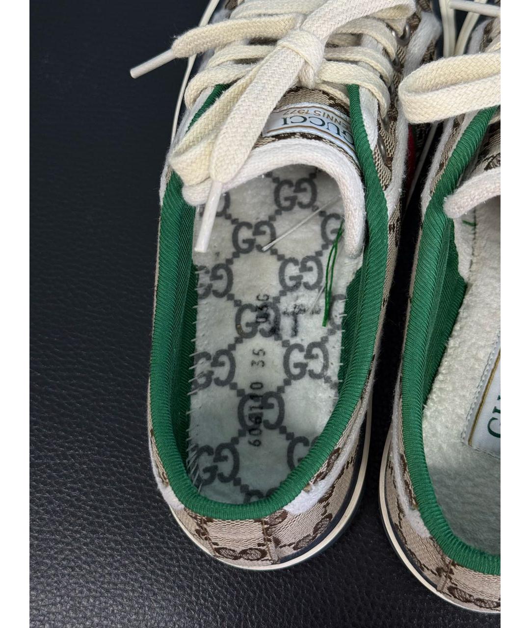 GUCCI Коричневые кеды, фото 7