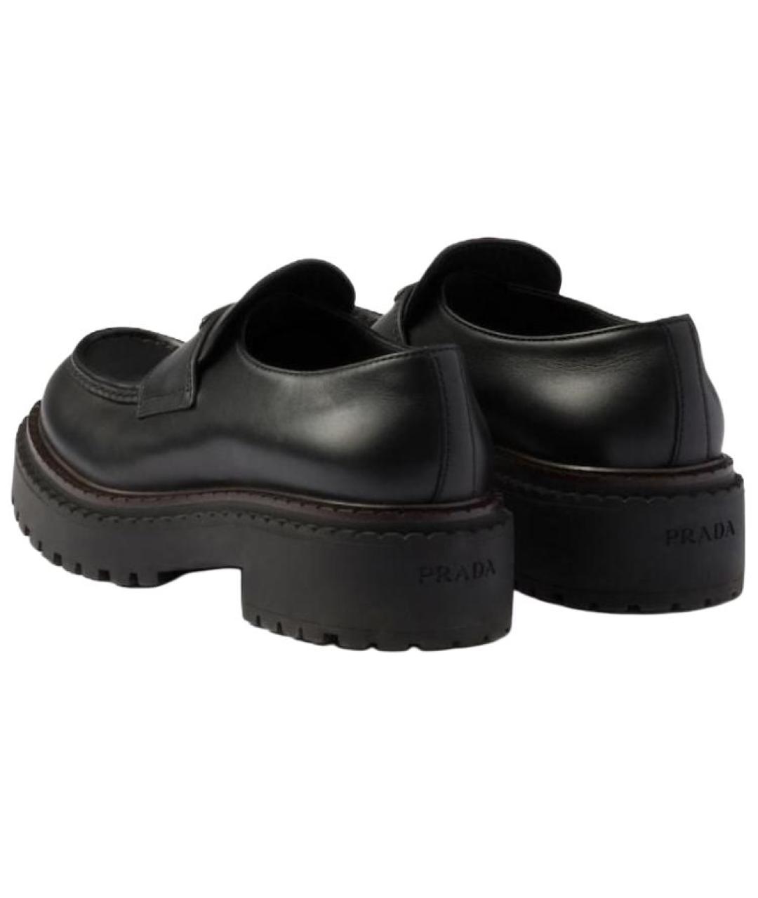 PRADA Черные кожаные лоферы, фото 4