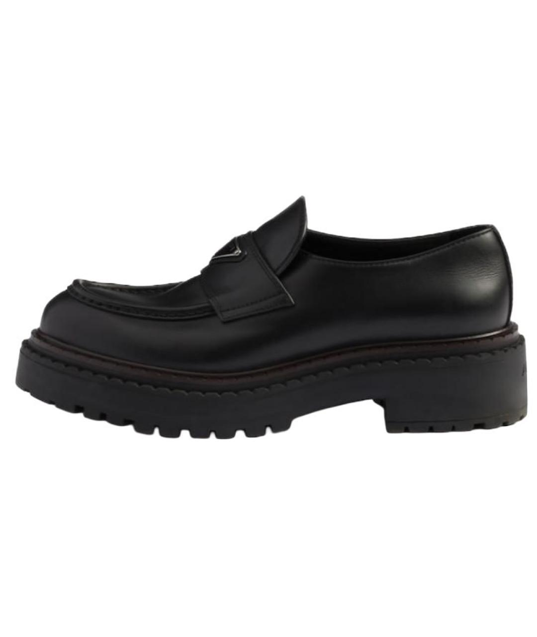 PRADA Черные кожаные лоферы, фото 2