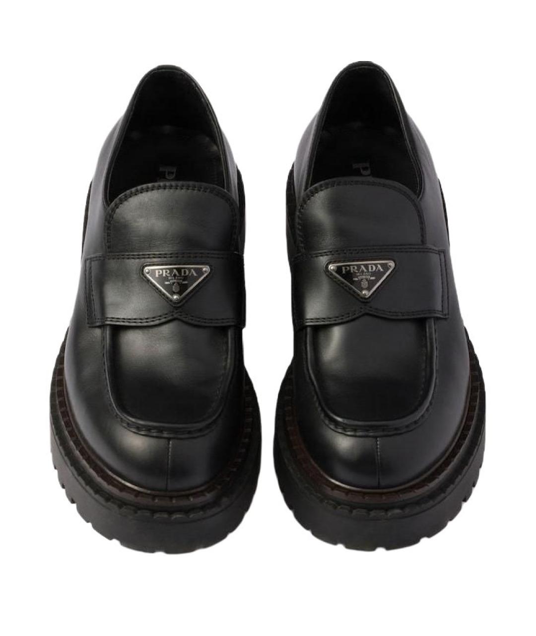 PRADA Черные кожаные лоферы, фото 6