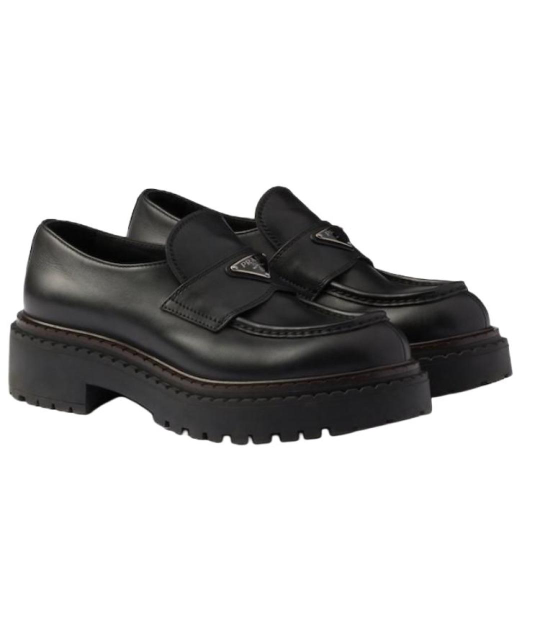 PRADA Черные кожаные лоферы, фото 3