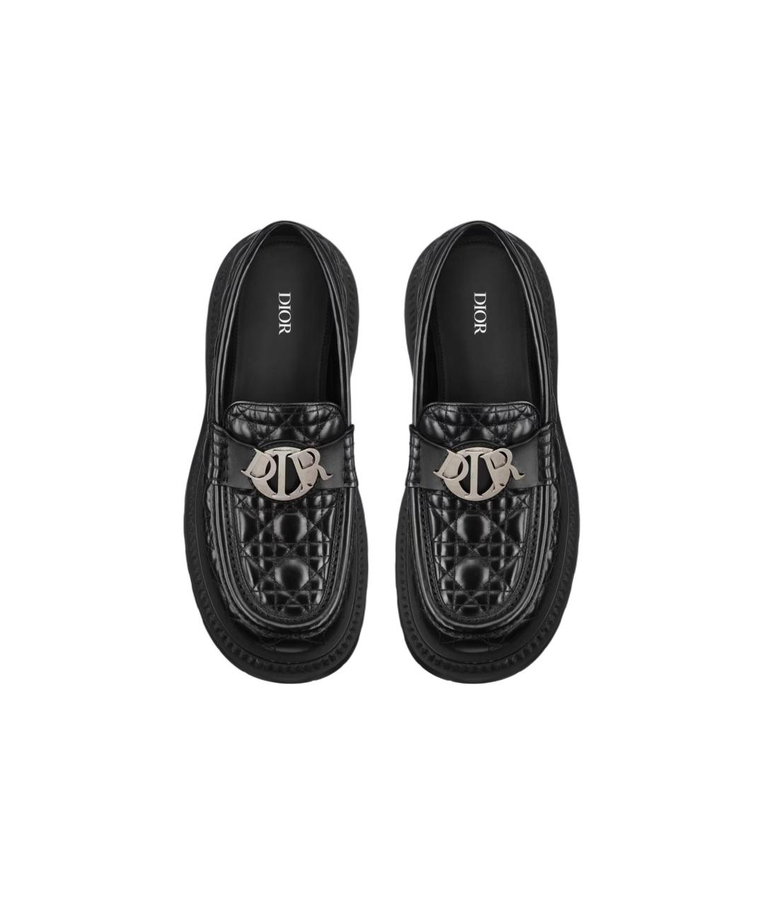 CHRISTIAN DIOR Черные кожаные лоферы, фото 5
