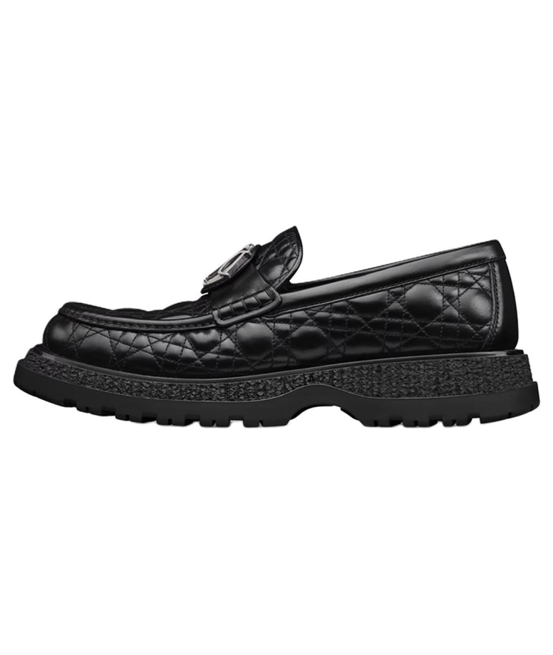 CHRISTIAN DIOR Черные кожаные лоферы, фото 2