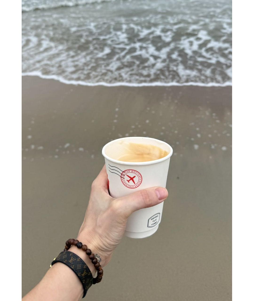 LOUIS VUITTON Коричневый кожаный браслет, фото 4