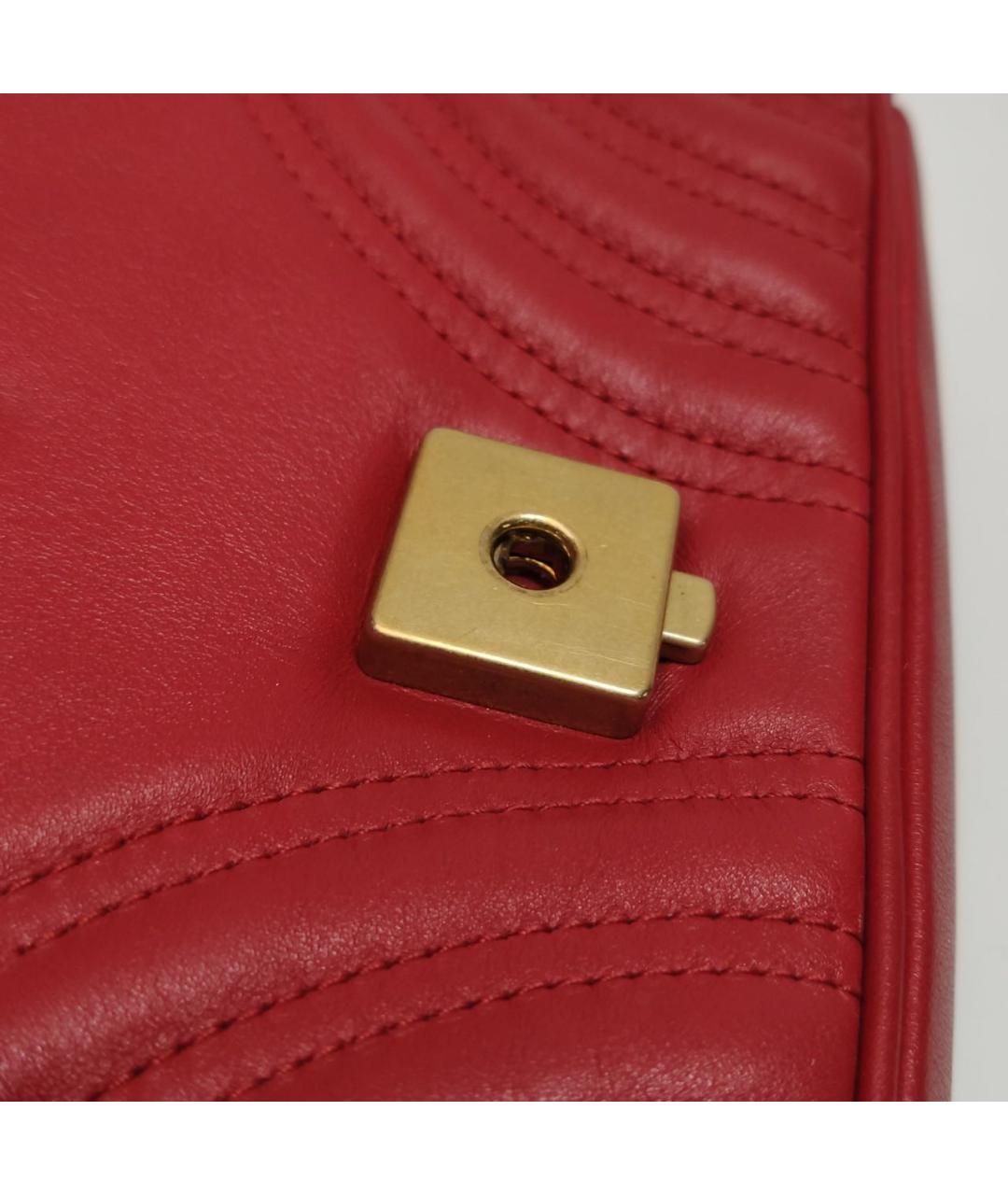 GUCCI Красная кожаная сумка через плечо, фото 8