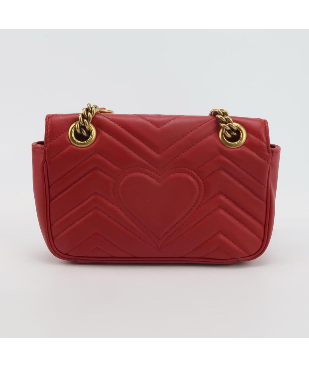 GUCCI Красная кожаная сумка через плечо, фото 4