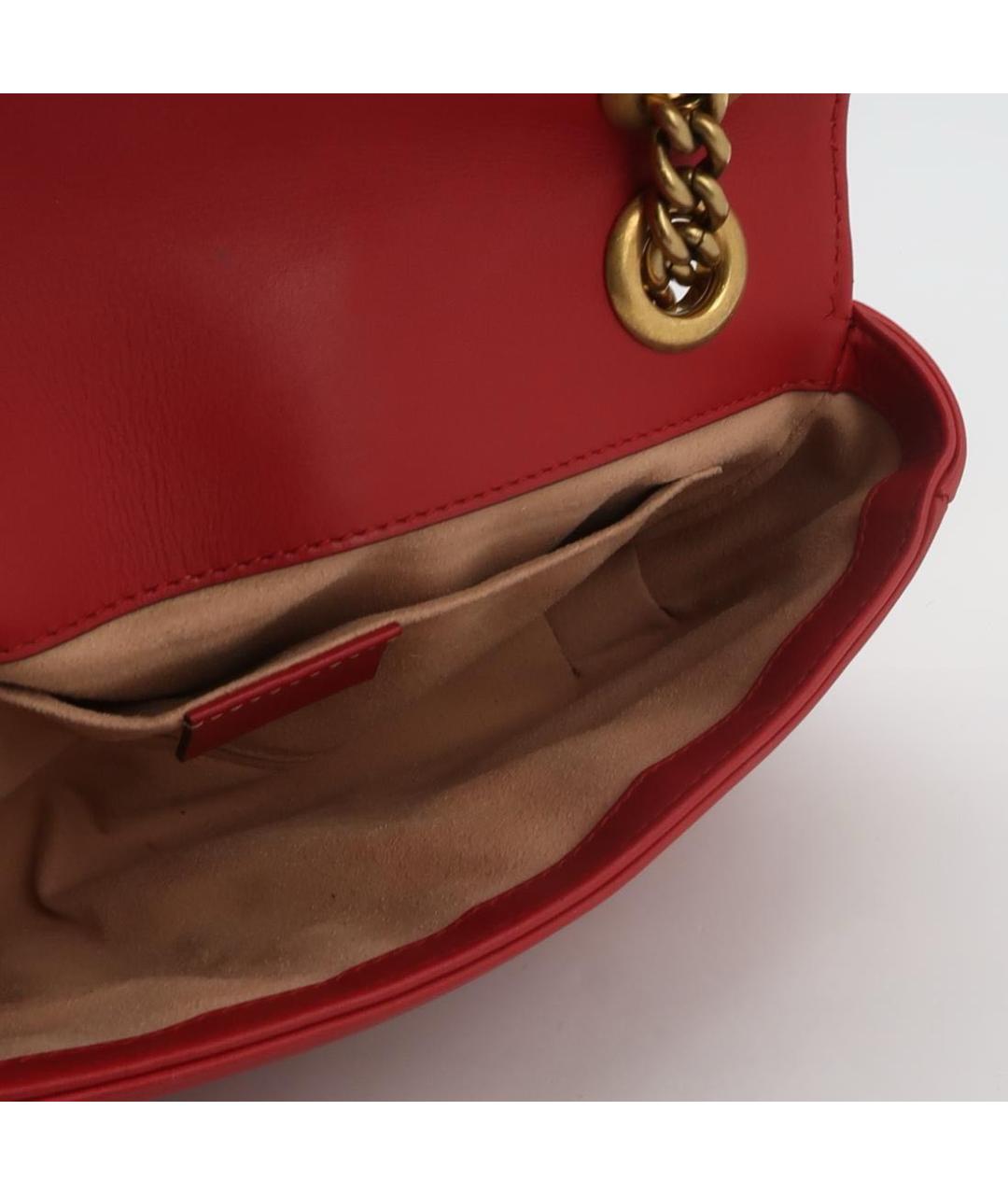 GUCCI Красная кожаная сумка через плечо, фото 6