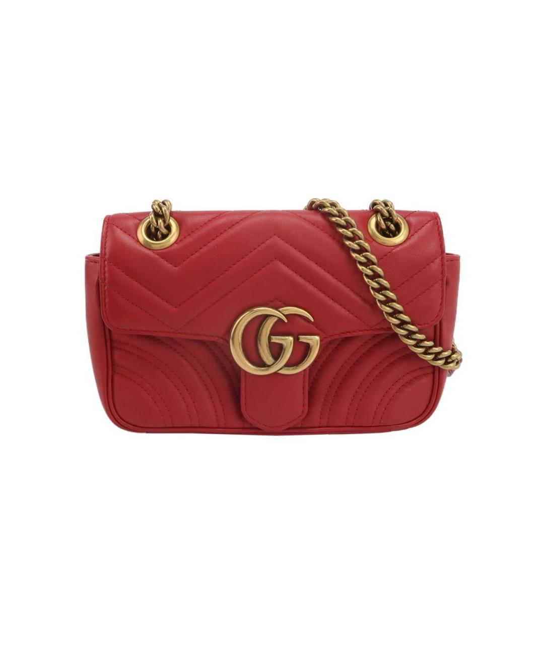 GUCCI Красная кожаная сумка через плечо, фото 9